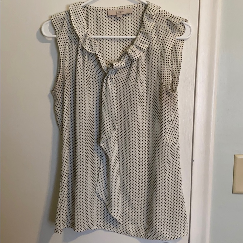 Ann Taylor Loft Blouse - polka dots
